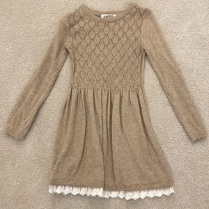 H&M Kids Casual Dress - Tan with White Lace